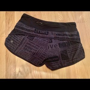 lululemon signature speed shorts